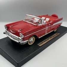 Road Legend's 1/18 Scale Die Cast 1957 Chevy Bel Air Red Convertible.