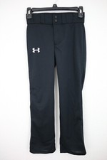 NEW Under Armour Loose Heatgear Baseball Boy's Pants Black Size S