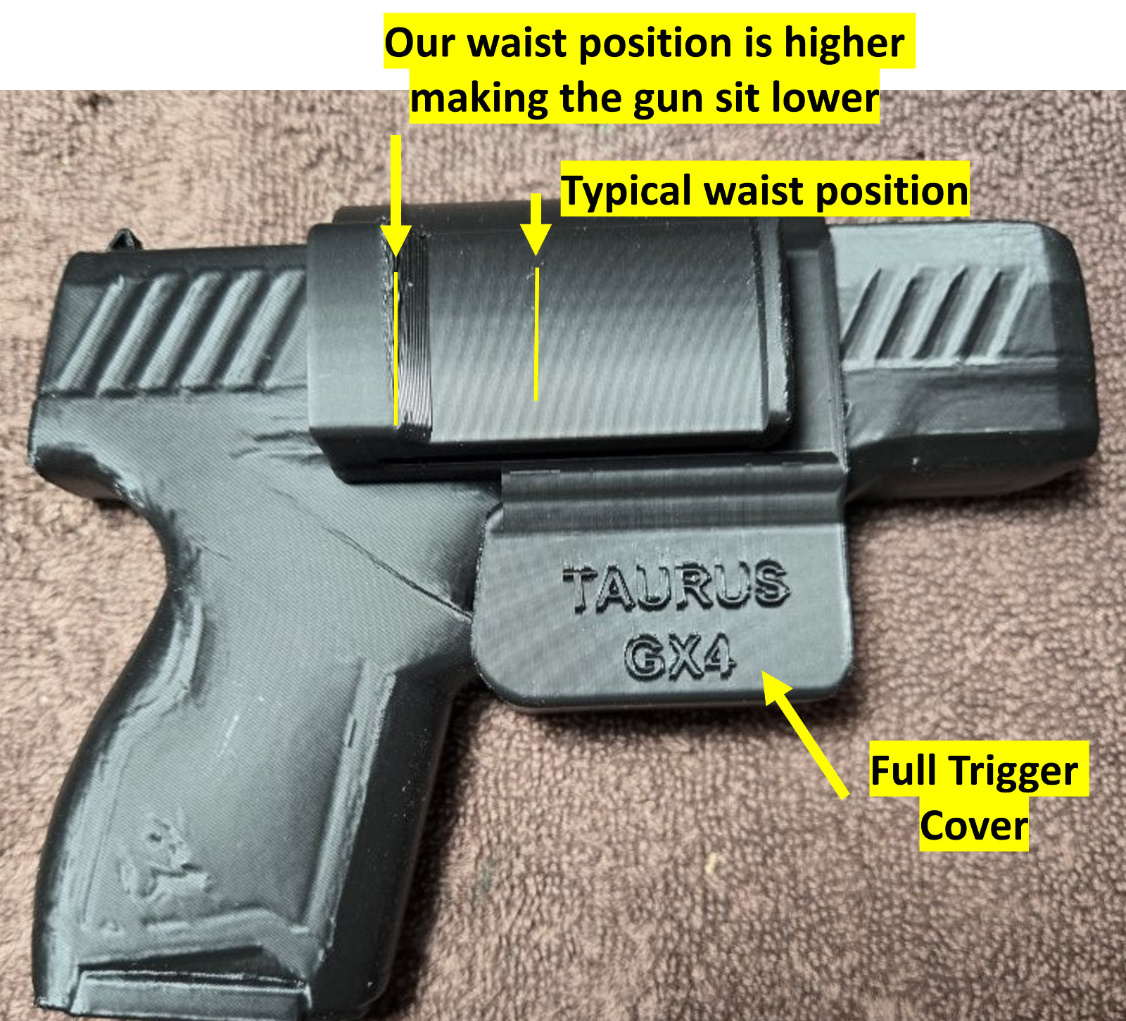 TAURUS GX4 Holster In Waistband IWB Made in USA 7 Colors 3D Printed