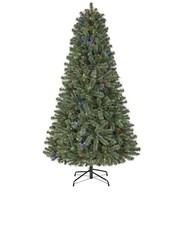 Home Accents Holiday 6.5 ft Pre-Lit LED Festive Pine Art Christmas Tree