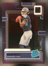 2022 Panini Clearly Donruss Malik Willis Purple /175 #53 RC Tennessee Titans
