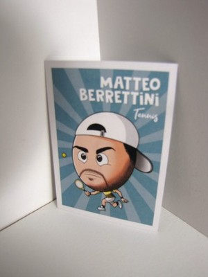 Matteo Berrettini Italy Tennis Esselunga Champs Cartoon Cartoon Cartoon Figure