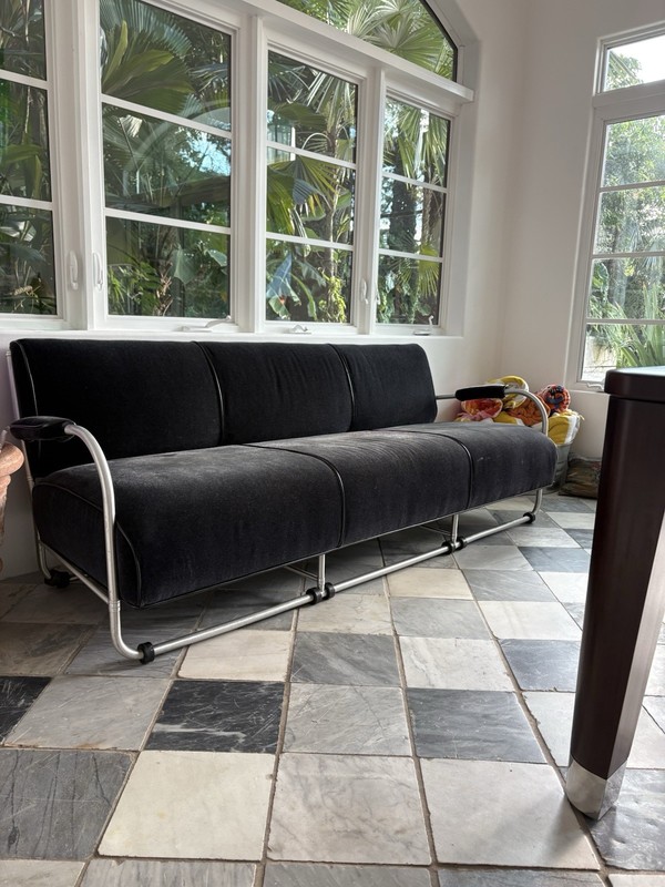 Antique Deco Warren McCarthur Sofa Aluminum