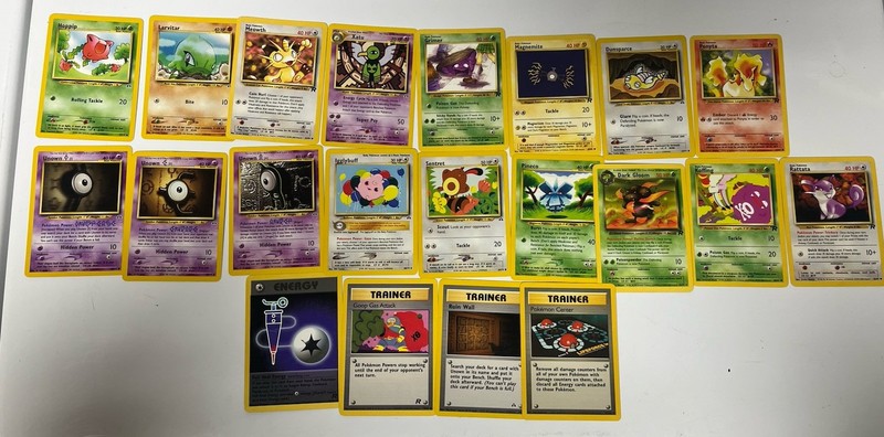 21 Pokemon Trading Card TEAM ROCKET 1st edition COMMON Lot Bundle