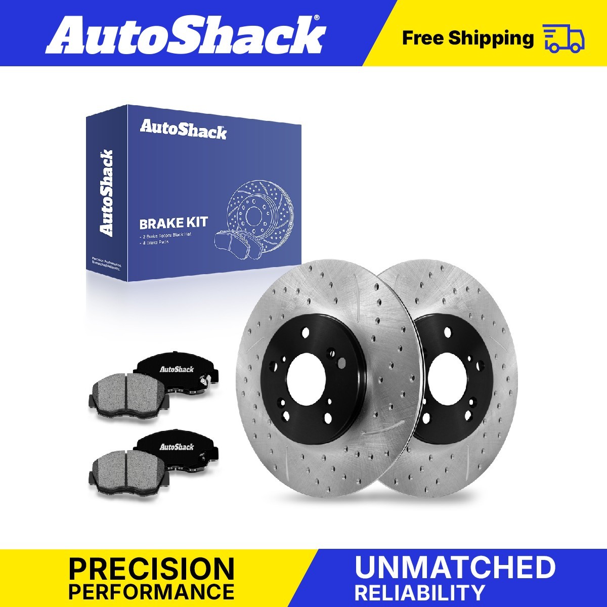 Front Drilled Slotted Brake Rotors Premium Ceramic Pads for 2009-2010 Acura TSX