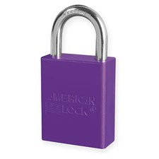 American Lock A1105kaprp Lockout Padlock, Keyed Alike, Aluminum, Purple, 1 In