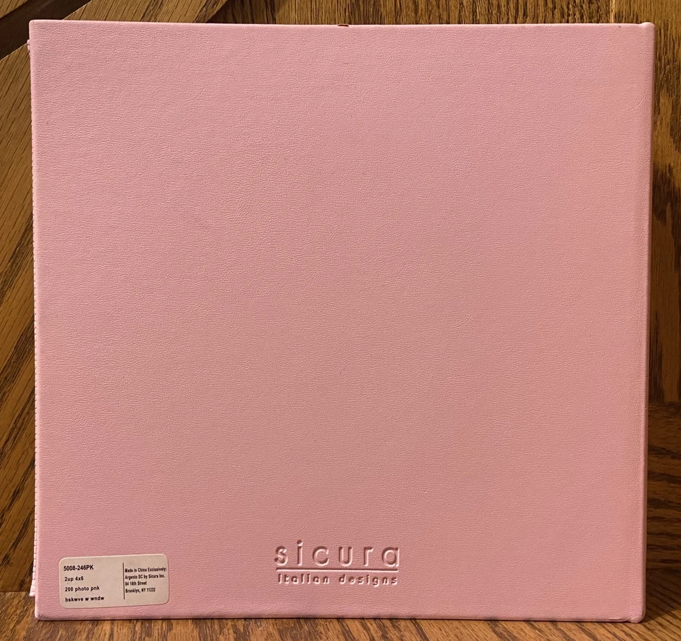 Sicura Italian Designs - Pink Photo Album holds 200 4x6 photos - Image 4 of 4