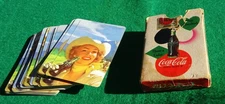 VTG Coca Cola Advertising Playing Cards 1951 Western Cow Girl Complete Deck Box