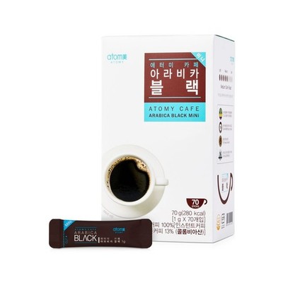 ATOMY Cafe Arabica Black Mini - 1er Pack (1g x 70 Sticks)