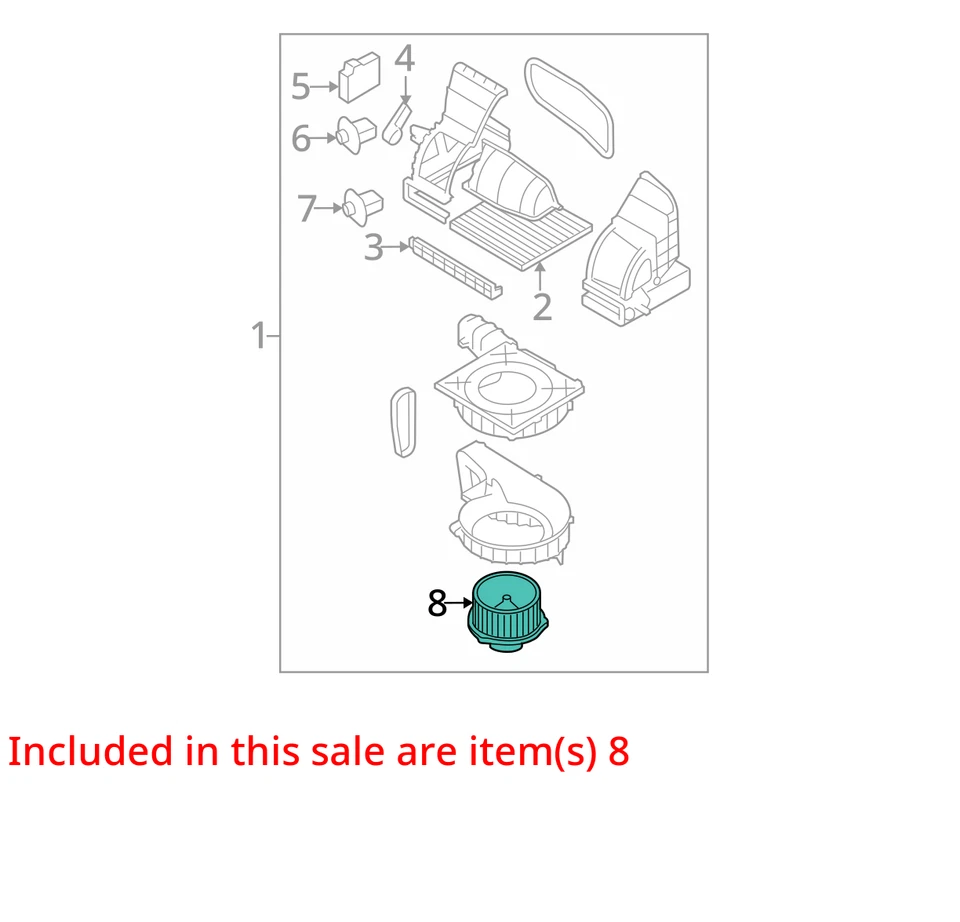 Hyundai Accent 2006 calentador ventilador de aire acondicionado motor OEM 101 k millas - LKQ412870071 Foto 4 de 4
