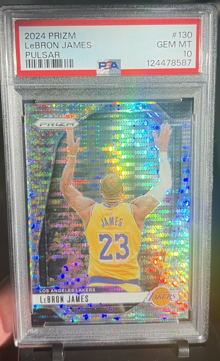 2024 PANINI PRIZM PULSAR #130 LEBRON JAMES PSA 10 LAKERS