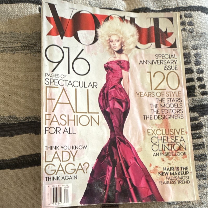 Vogue September 2012 Special Anniversary Issue Fashion Magazine Lady Gaga Cover