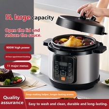 5L Electric Pressure Cooker Multi-Purpose 10-in-1 Pot Digital Screen 1050W UK