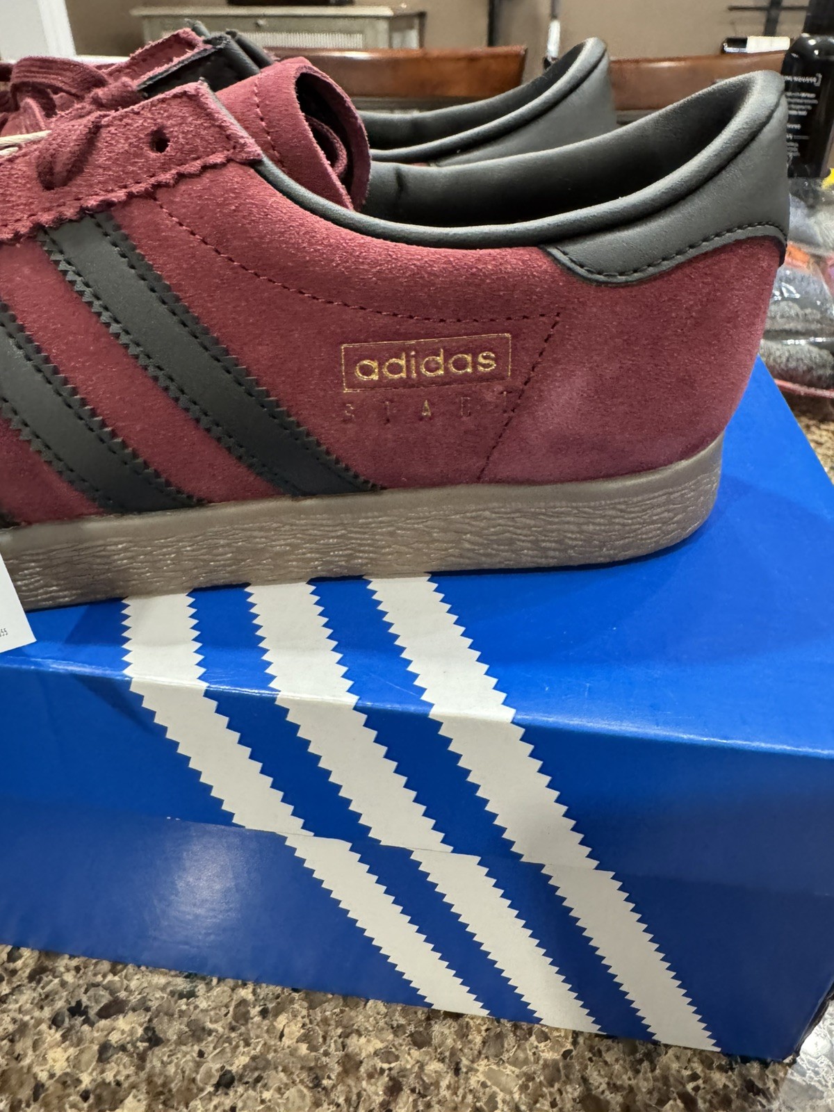 Adidas Stadt 'Burgundy' Casual Sneaker / JQ9009 / Men's Size 9 thumbnail 2