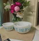 Set of 3 Vintage Pyrex Amish Butterprint Mixing Bowls 403 401
