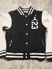 Jordan Jumpman Long Sleeve Snap Closure Varsity Jacket Kids XXL Black/White