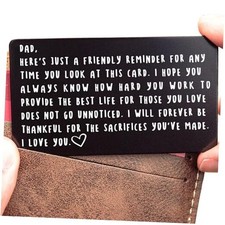 Wallet Card for Dad   Father's Day Gift from Son or Daughter "I Love You, Dad"