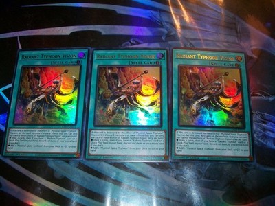 3x Radiant Typhoon Vision 1st Edition Ultra Rare RA05-EN075 Yu-Gi-Oh!