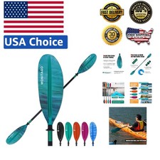Durable Floating Kayak Paddle - 2-Piece Aluminum Shaft, 86" to 90" Easy Assembly