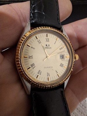 Urech Swiss Made Quartz Uhr Herren  1980 Vintage 7 Jewels ETA 955 412