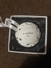 Pandora 2011 Christmas Ball Porcelain Holiday Ornament Promo With Box