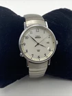 VTG Timex Indiglo And Date Silver Tone Stainless Steel Watch New Battery 35mm