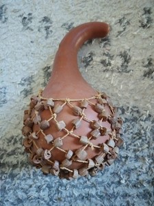 African Sekere Shaker Rattle Gourd Percussion Instrument