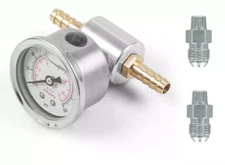 Inline Fuel Pressure Gauge Adapter Kit - 9mm Hose AN6 Fit Universal