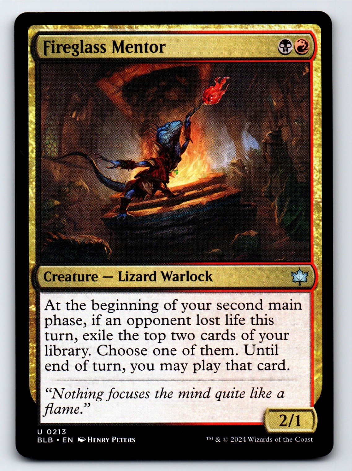 Fireglass Mentor U Bloomburrow # 213 NM Normal