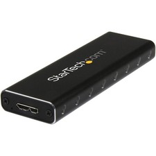 StarTech.com M.2 SSD Aluminum Enclosure to USB 3.0 5Gbps with UASP - Black - M