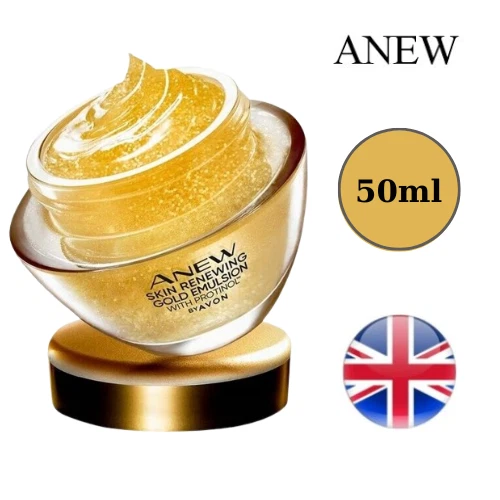 Avon Anew Skin Renewing Gold Emulsion with Protinol Smoothes Wrinkles - 50ml