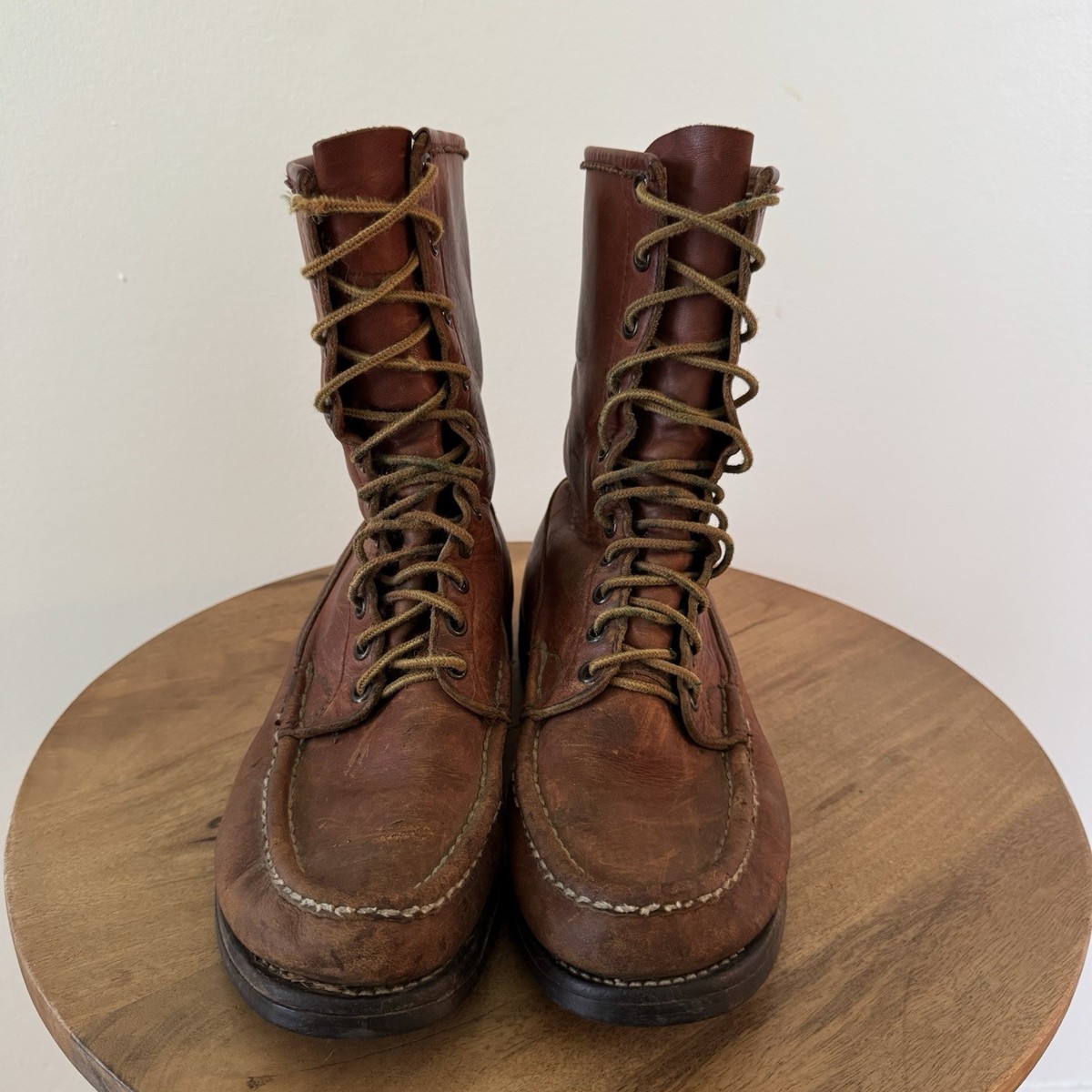 W.C. Russell モカシンブーツ ヴィンテージ size9 WC Russell Moccassin Bird Shooter Boots Moc Toe Leather Men's Size