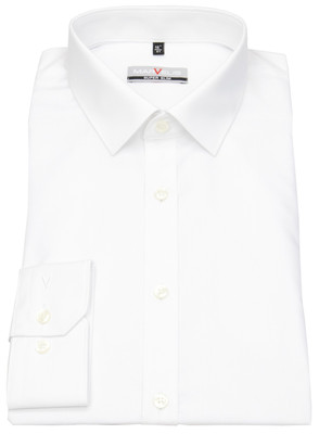 Marvelis Hemd Super Slim Fit Kentkragen weiß