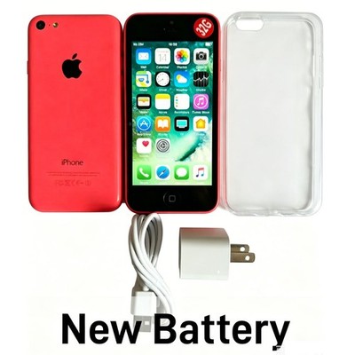 Original Apple iPhone 5c (Unlocked) 8 GB / 16 GB / 32GB-PINK -NEW BATTERY