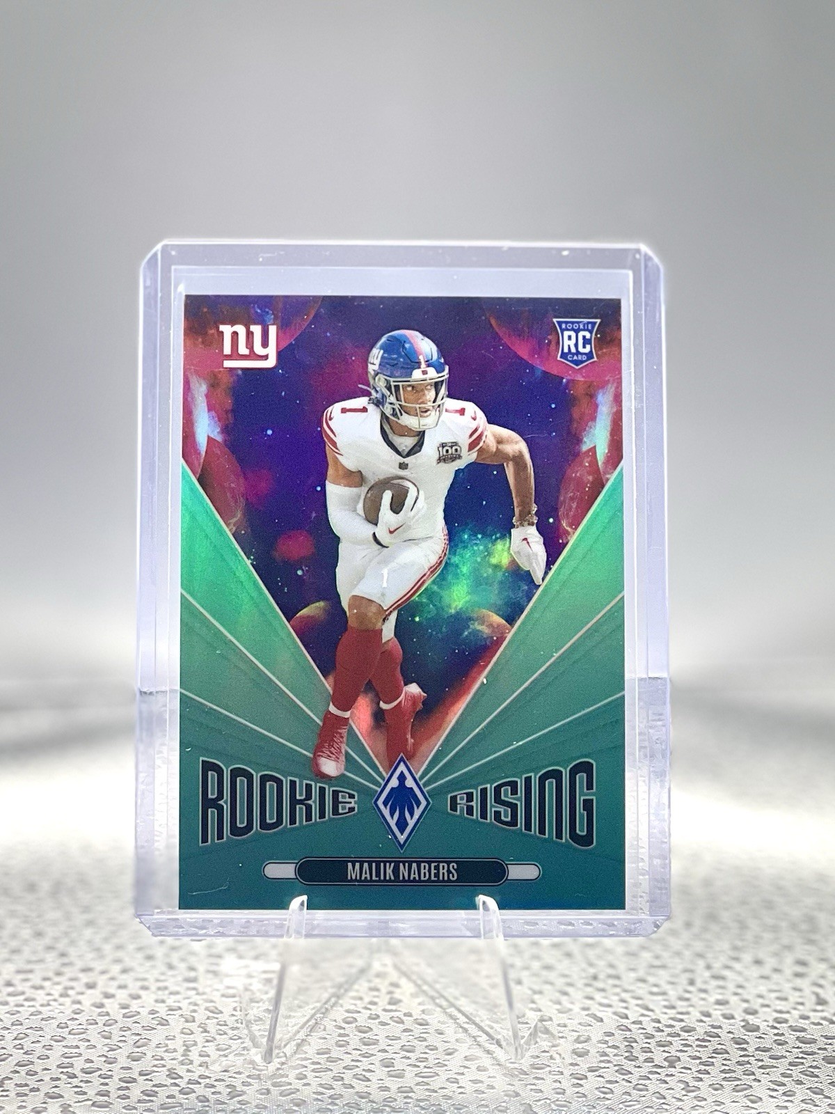 MALIK NABERS 2024 PANINI PHOENIX #RR-MNS ROOKIE RISING TEAL /40 NY GIANTS RC