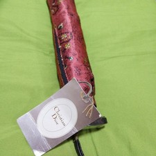 DIOR Folding Umbrella 55cm Wine Paisley Pattern New Authentic Genuine