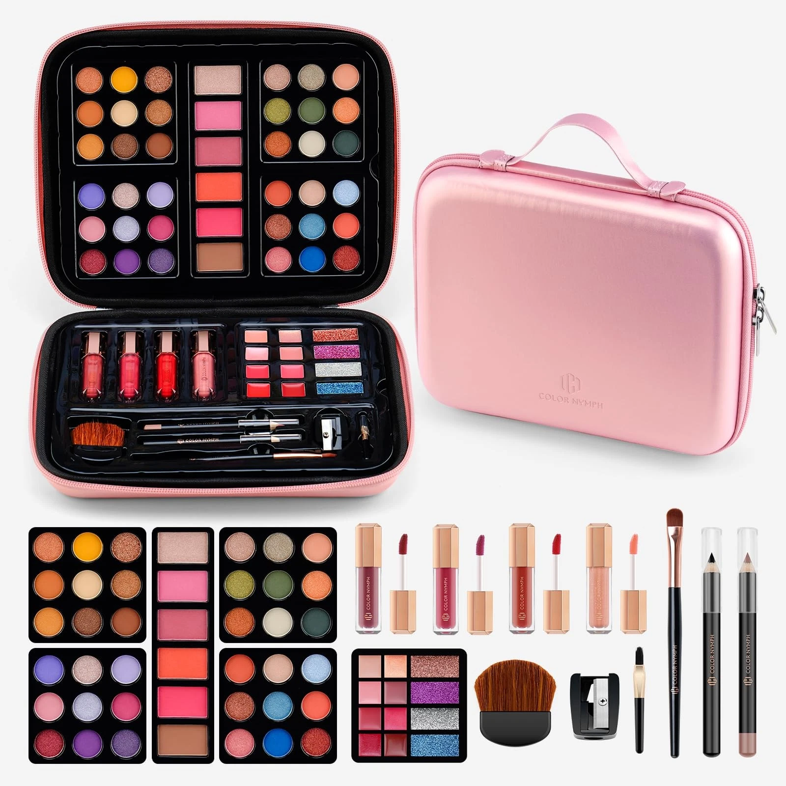 Makeup for Teens with Reusable Pink Handbag, All In Girls Makeup Sets Makeup ...