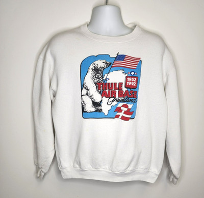 Rare Vintage Greenland Denmark Thule USA Air Base Sweatshirt (44 Chest)