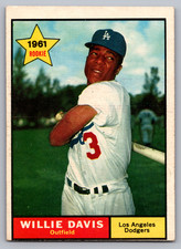 1961 TOPPS #506 WILLIE DAVIS DODGERS ROOKIE
