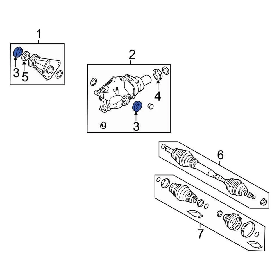 For Land Rover Range Rover 2003-2012 Land Rover Outer CV Axle Shaft Seal Foto 2 de 2