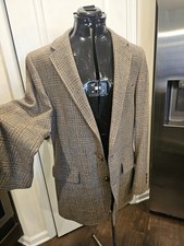 Men Vintage Brown Tweed The World Best Wool Blazer Large