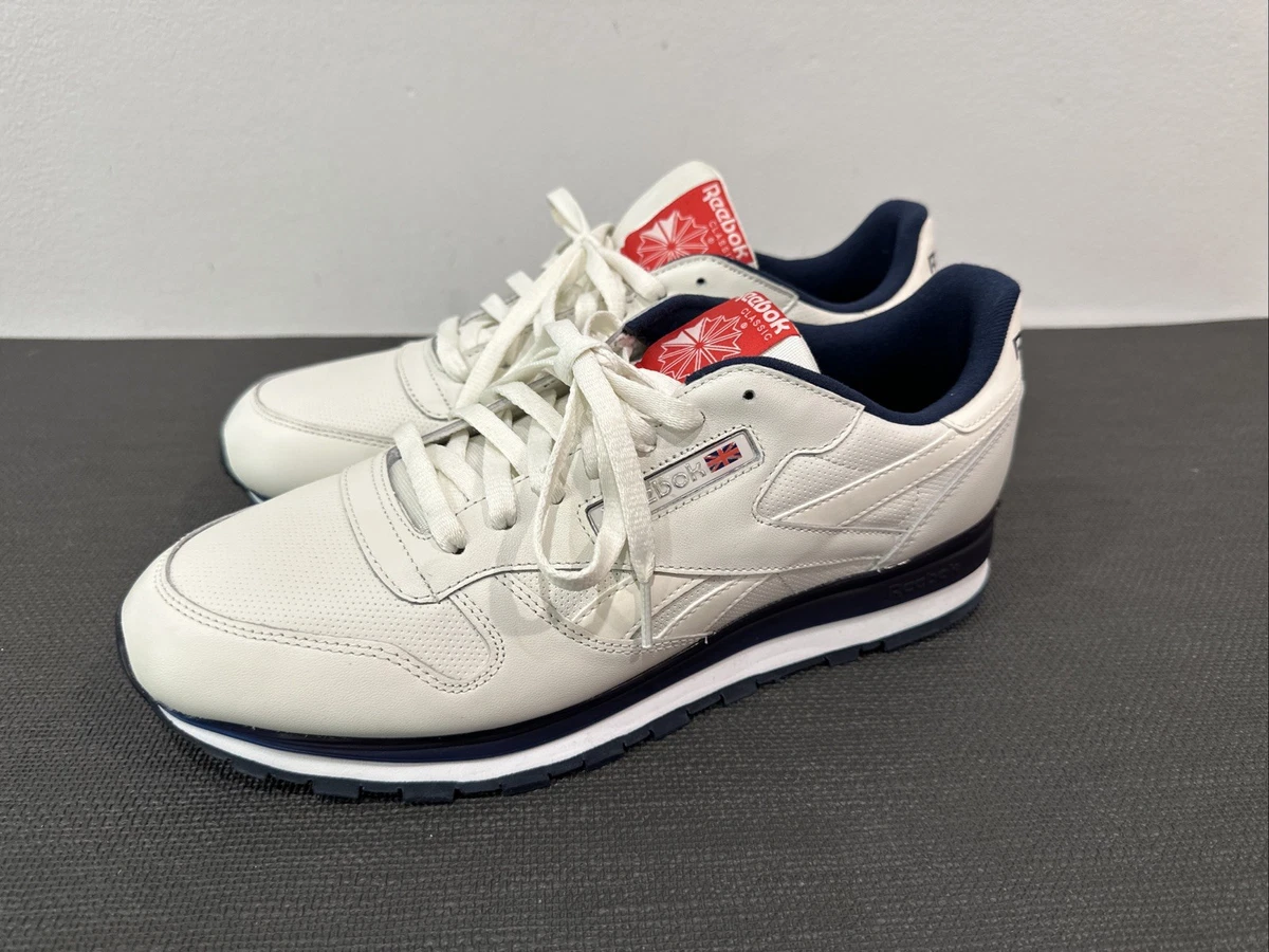 Reebok Classic Leather Chalk Navy Red for Sale | Authenticity