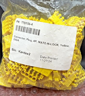 145 PACK Amphenol 770156-4 Rectangular Plug Connector 4POS, 20AWG *NEW*
