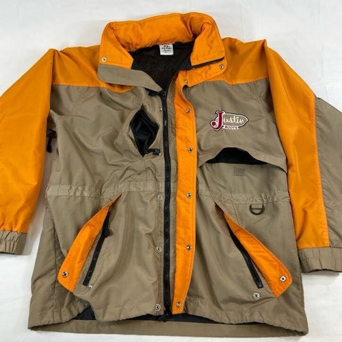 Herren L Regenjacke Justin Stiefel mehrere Taschen faltbar Kapuze Knöpfe Reißverschluss - Bild 4 von 9