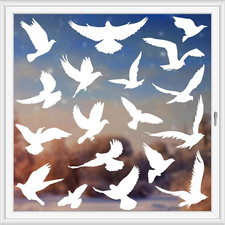 37Pcs anti Collision Window Clings for Birds, Window Decals for Bird Strikes,Sav