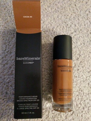 barePRO Cocoa 30 liquid foundation NEW! spf 20 12 1 oz by Bareminerals