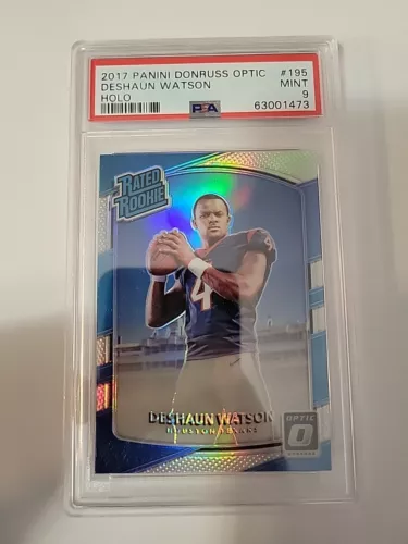 2017 Donruss Optic Rated Rookie Holo Prizm Deshaun Watson PSA 9 MINT Rookie RC