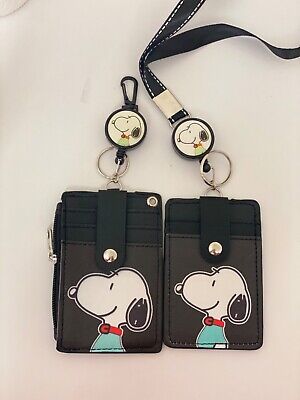 Cute Snoopy Woodstock Purse Short Wallet Mini Thin Key ID Card Holder Strap Cute Snoopy Woodstock Purse Short Wallet Mini Thin Key ID Card Holder Strap