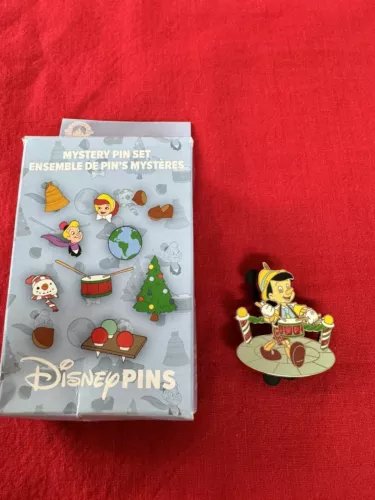 2022 Disney Parks Holiday Christmas Mystery Box Pin Pinocchio Christmas Pin 
