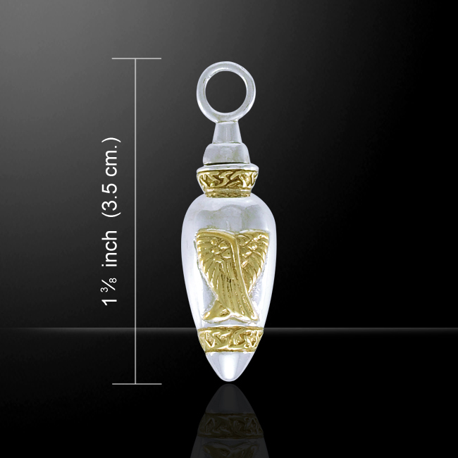 Angel Wing .925 Sterling Silver Vial Pendant Peter Stone Fine Jewelry